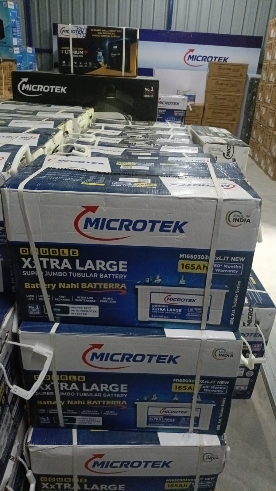 165Ah Microtek Double Extra Large tubular battery